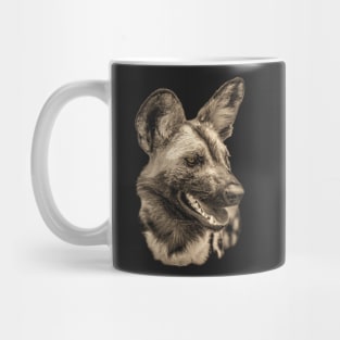 African Wild Dog Close-up Mug